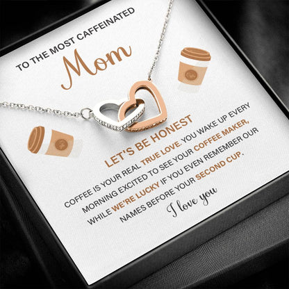 To The Most Caffeinated Mom Caffeinated Mom Necklace Gift Best Mom Ever Necklace Bond With Mom Necklace Spiritual Bond With Mom Necklace Forever Loved Mom Necklace Eternal Bond With Mom Necklace Thoughtful Gift For Mom Unique Gift For Mother-child Bond