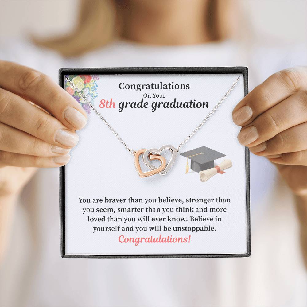 8th Grade Graduation Necklace Gift for Daughter or Granddaughter