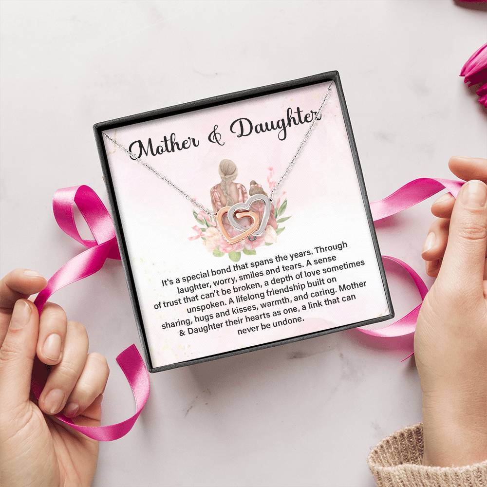 Mother Daughter Necklace with Meaningful Message