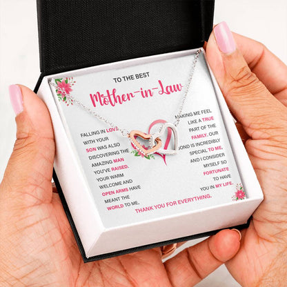 Mother-in-Law Necklace Gift from Daughter-in-Law with Card