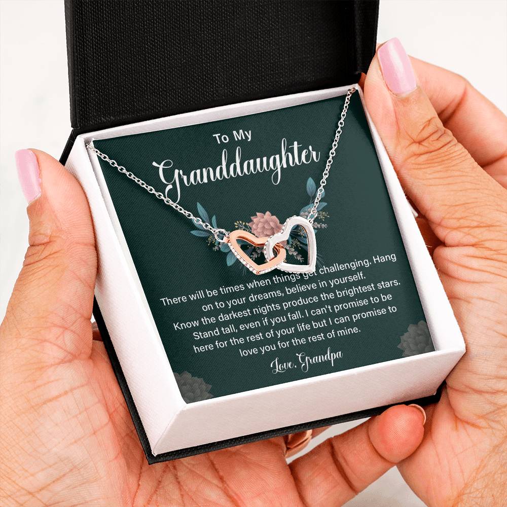 Granddaughter Necklace from Grandpa With Gift Box