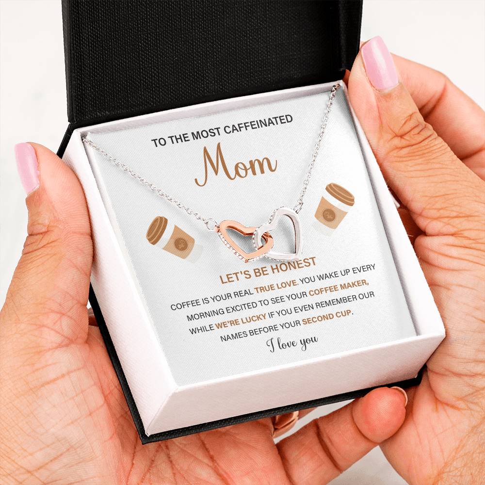 To The Most Caffeinated Mom Caffeinated Mom Necklace Gift Best Mom Ever Necklace Bond With Mom Necklace Spiritual Bond With Mom Necklace Forever Loved Mom Necklace Eternal Bond With Mom Necklace Thoughtful Gift For Mom Unique Gift For Mother-child Bond