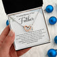 Loss of Father Memorial Necklace Interlocking Hearts Gift Box