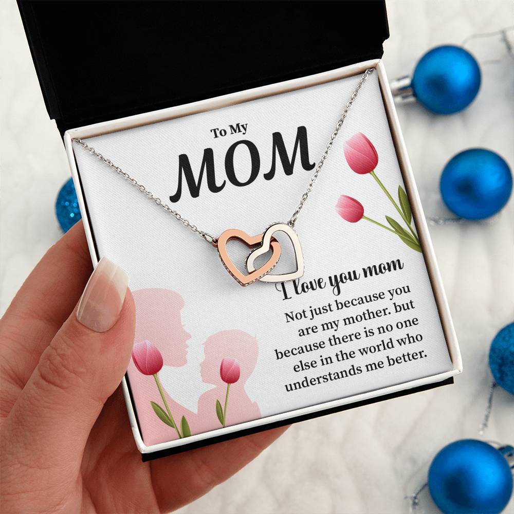 Mother Daughter Necklace Gift with Message Card Inside