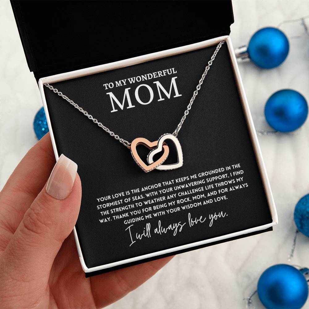 To My Wonderful Mom, Wonderful Necklace Gift Best Necklace Gift You Are My Rock Necklace Gift Thoughtful Necklace Gift Best Mother’s Day Necklace Gift Appreciation Necklace Gift Meaningful Necklace Gift