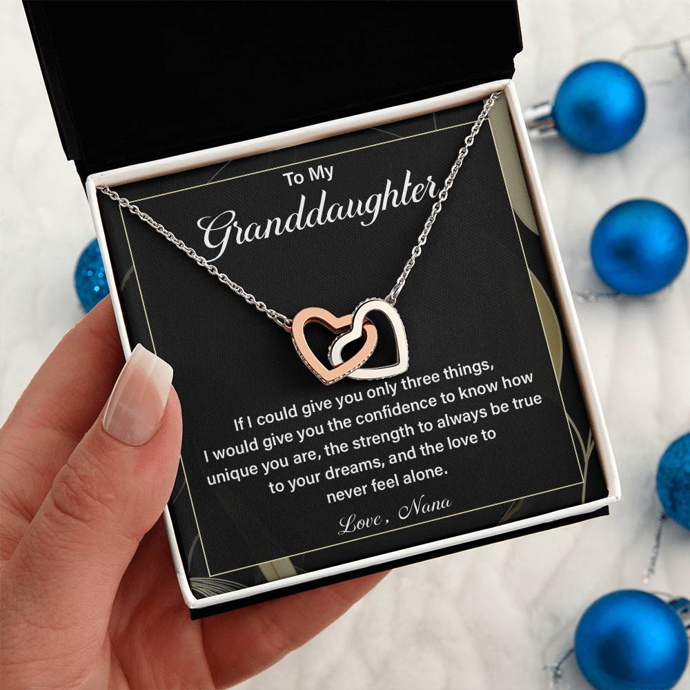 Granddaughter Necklace Gift from Nana with Message Card