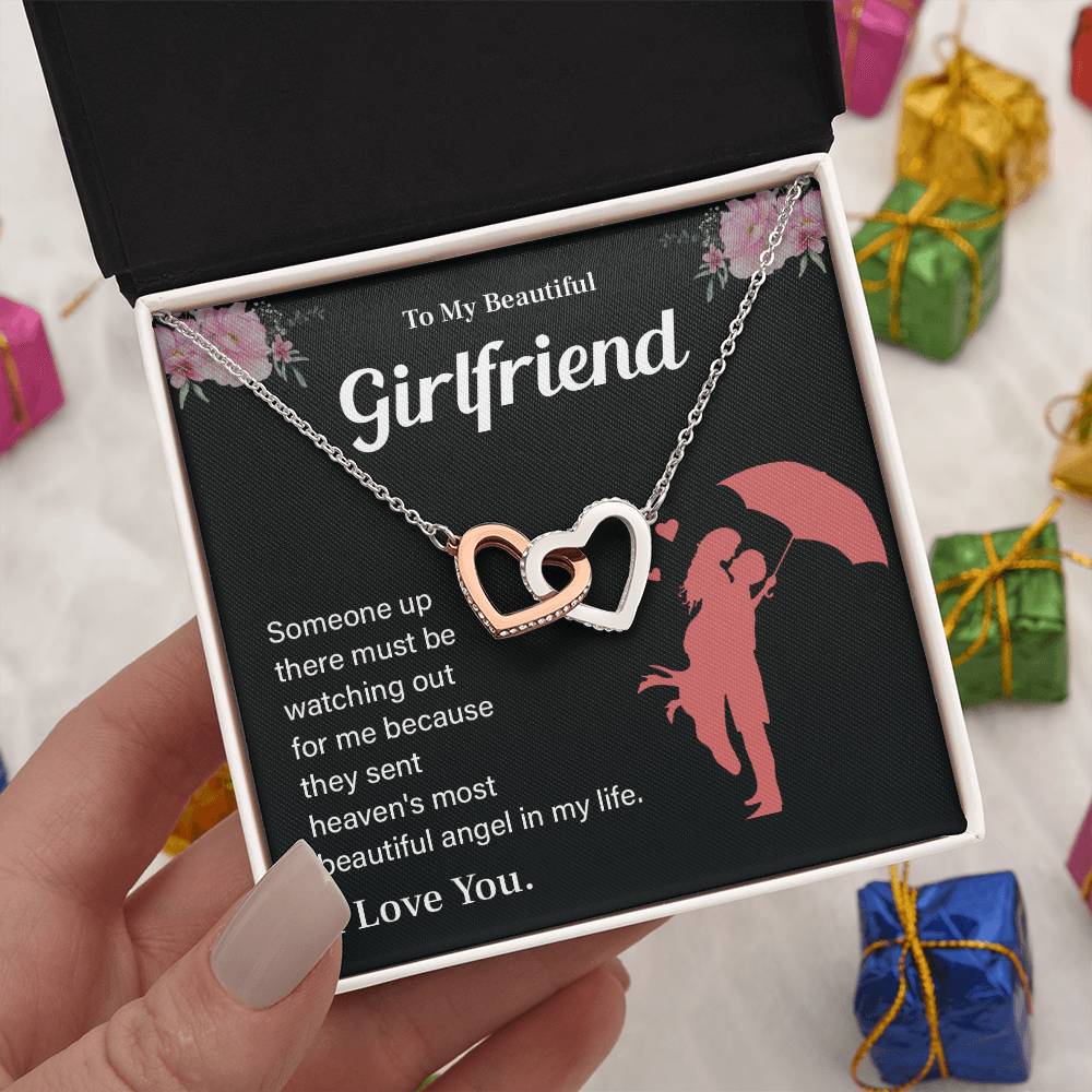To My Beautiful Girlfriend Necklace – Gift with Message Card