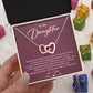 Daughter Necklace from Dad Message Card Gift Box