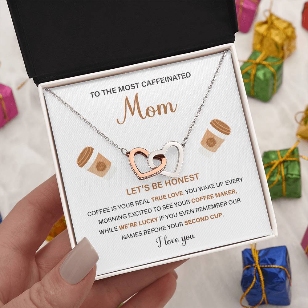 To The Most Caffeinated Mom Caffeinated Mom Necklace Gift Best Mom Ever Necklace Bond With Mom Necklace Spiritual Bond With Mom Necklace Forever Loved Mom Necklace Eternal Bond With Mom Necklace Thoughtful Gift For Mom Unique Gift For Mother-child Bond