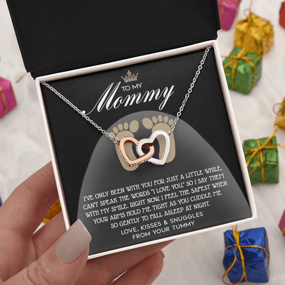 Pregnancy Necklace Gift for Mom from Bump with Sentimental Card