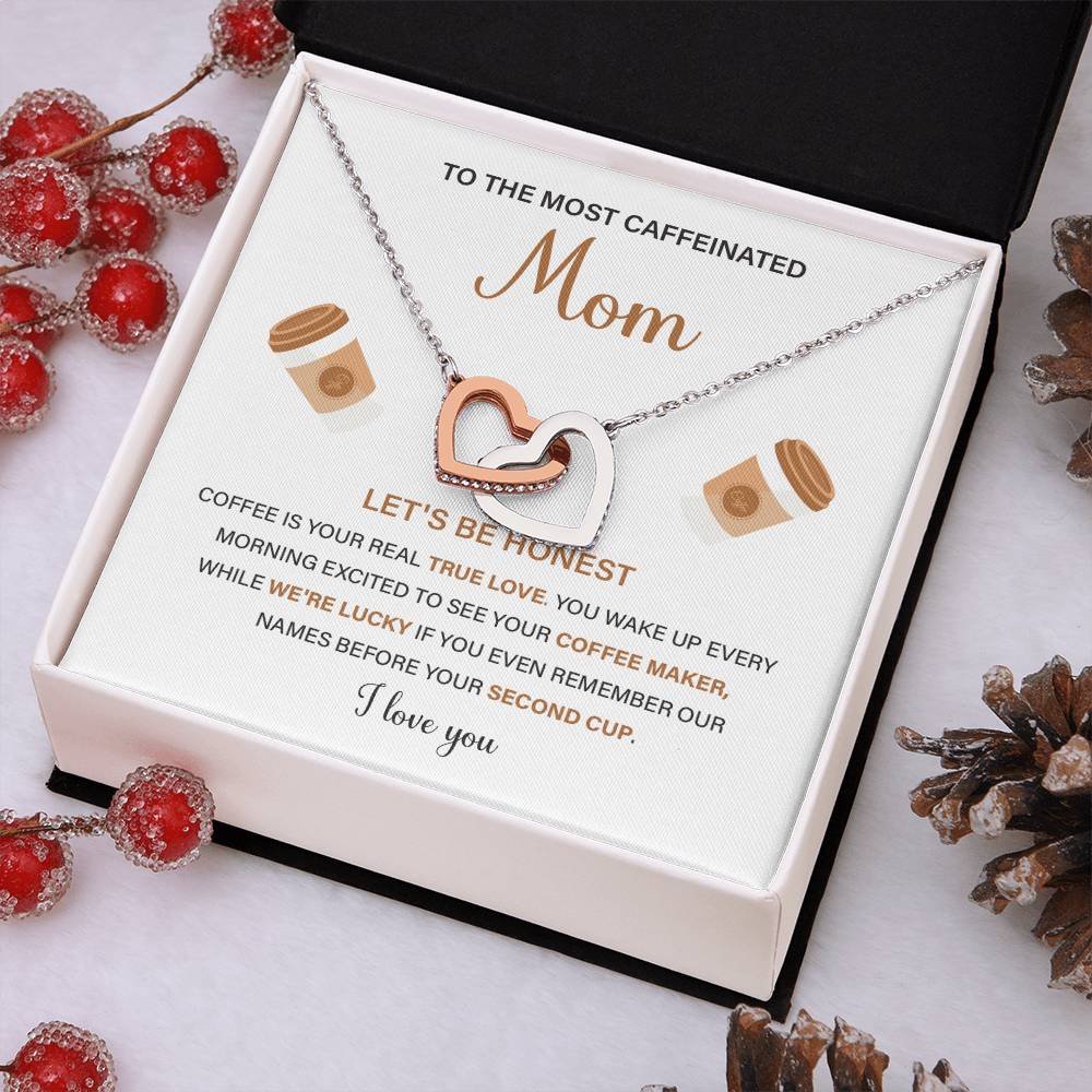 To The Most Caffeinated Mom Caffeinated Mom Necklace Gift Best Mom Ever Necklace Bond With Mom Necklace Spiritual Bond With Mom Necklace Forever Loved Mom Necklace Eternal Bond With Mom Necklace Thoughtful Gift For Mom Unique Gift For Mother-child Bond