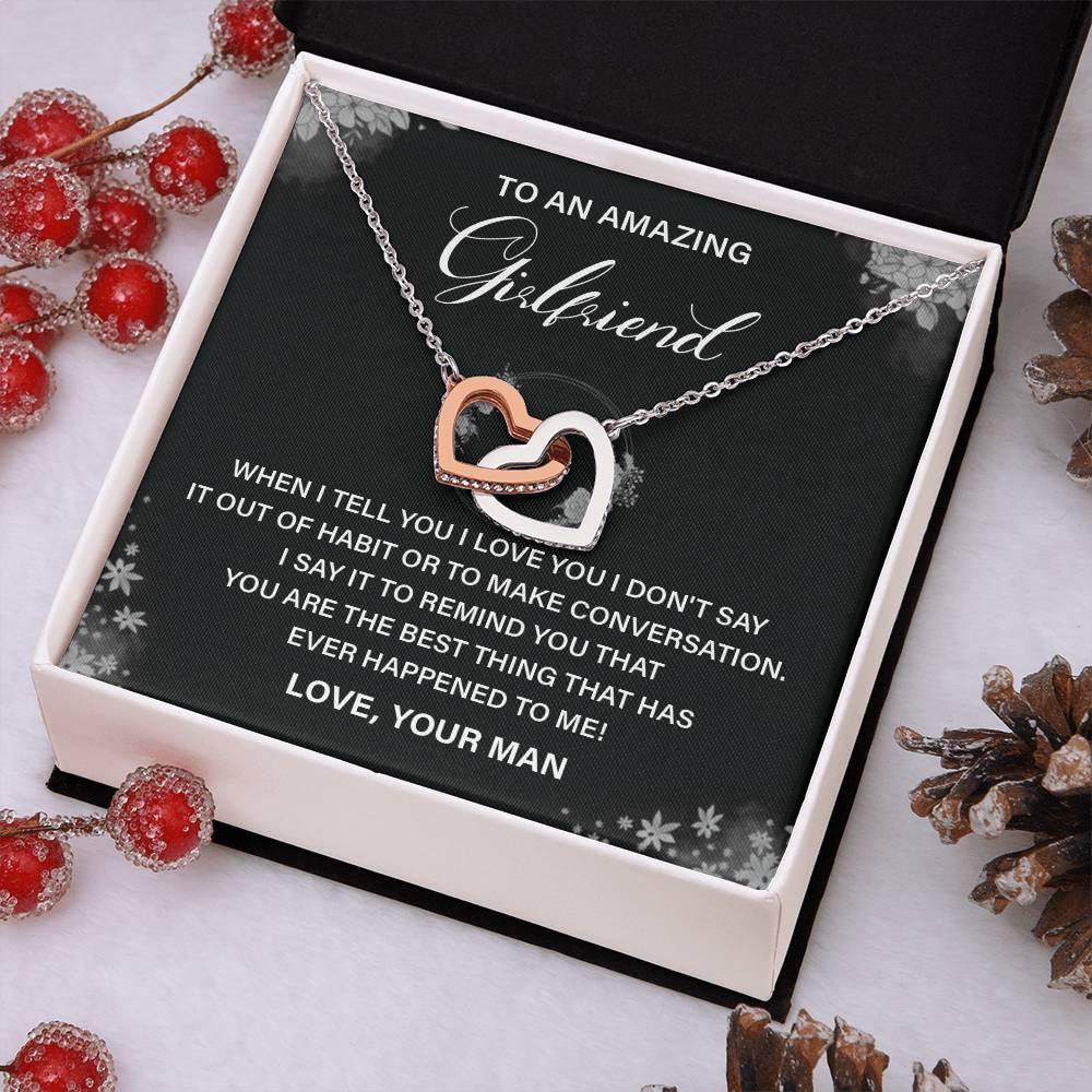 Amazing Girlfriend Necklace – Heart Pendant with Message Card
