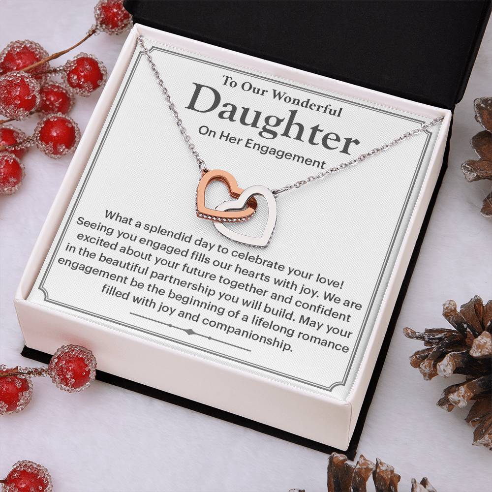 To Our Wonderful Daughter Daughter Engagement Necklace Engagement Gift For Daughter Sentimental Gift For Daughter’s Engagement Jewelry Gift For Daughter’s Engagement Wedding Journey Gift For Daughter Jewelry Gift For Daughter Special Engagement Gift