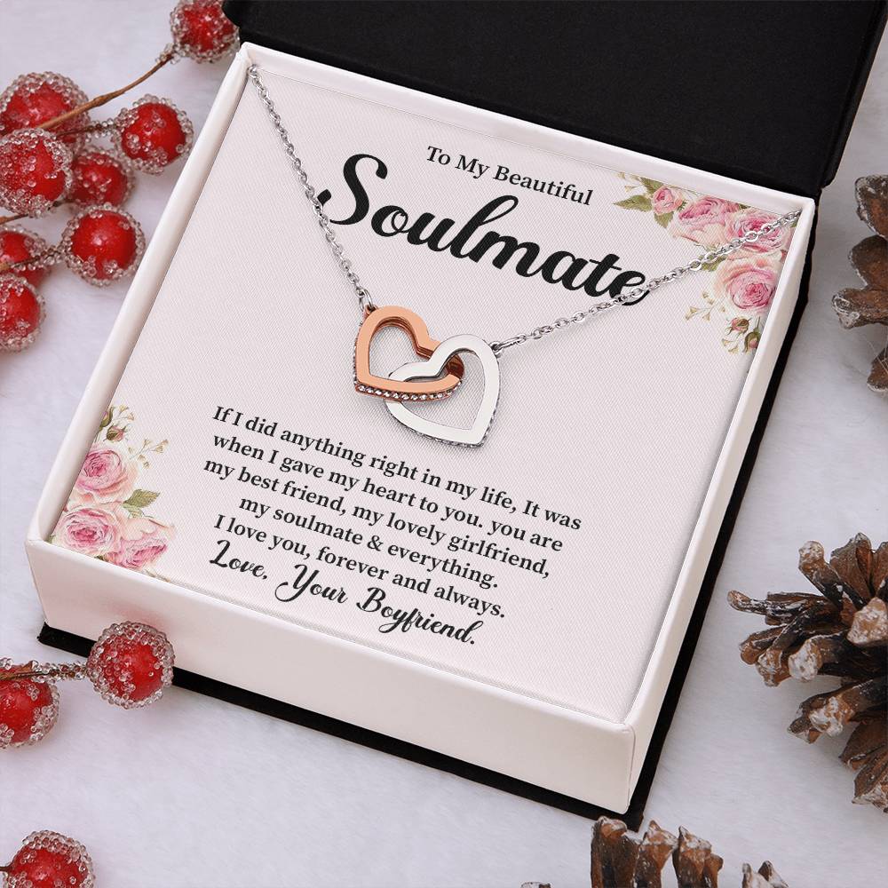 Boyfriend to Girlfriend Soulmate Necklace Gift Box