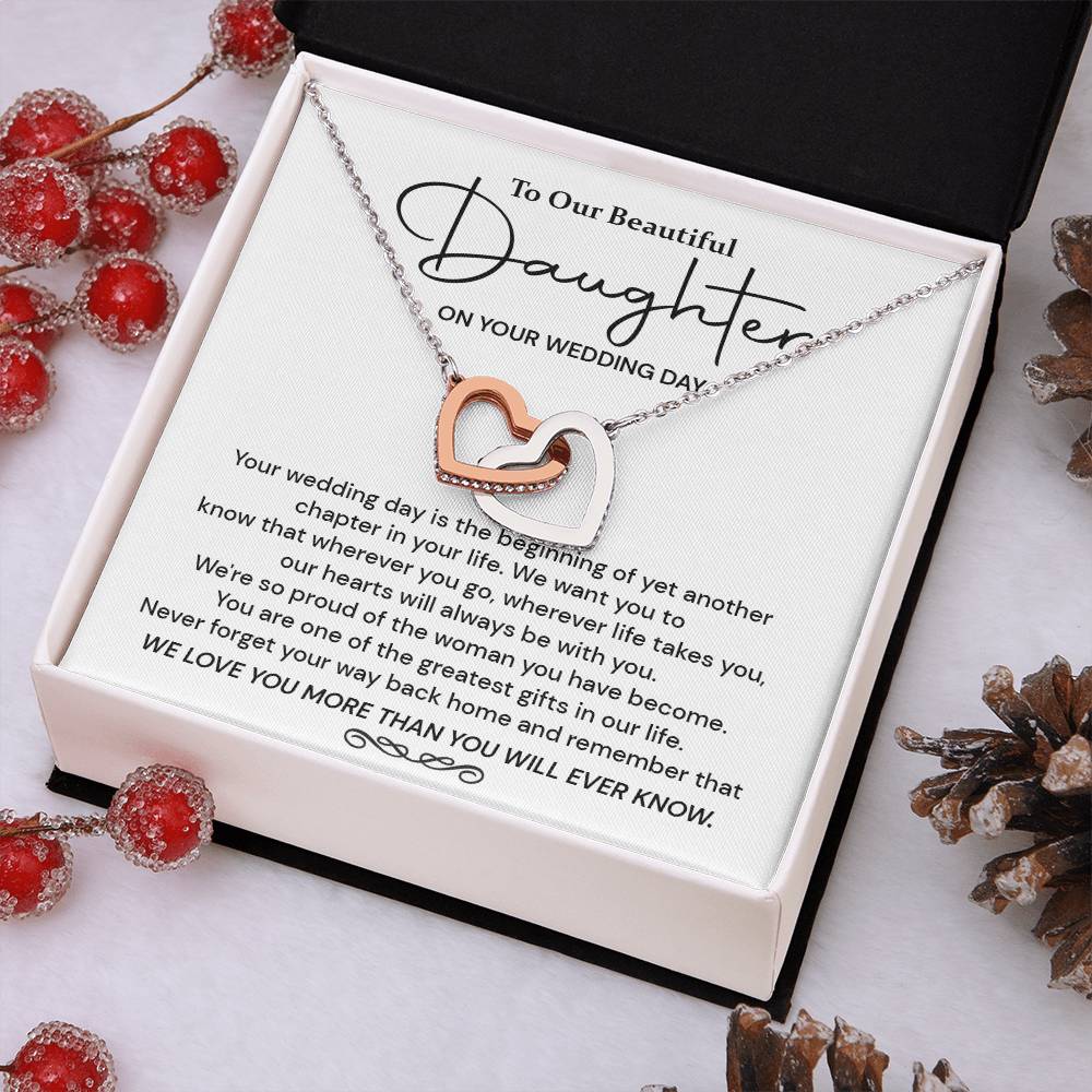 To Our Beautiful Daughter On Your Wedding Day Daughter Wedding Day Gift Wedding Necklace For Daughter Sentimental Wedding Gift For Daughter Meaningful Wedding Gift From Parents Celebrating Daughter On Wedding Day Emotional Gift For Daughter From Parents