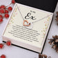 Regret Necklace Gift for Ex with Emotional Message Card