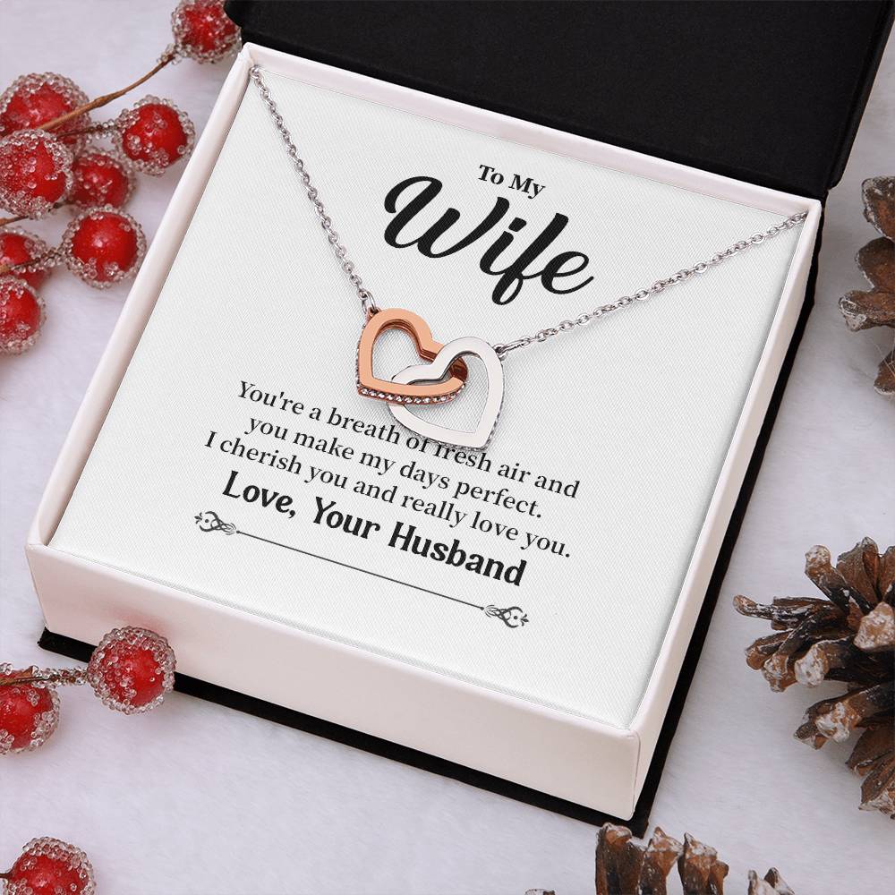 Romantic Necklace Gift for Wife from Husband with Message
