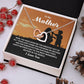 Son to Mother Necklace Gift with Family Message