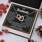 Soulmate Hearts Necklace with Message Card & Gift Box
