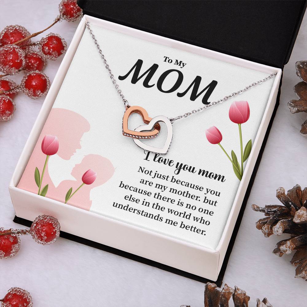 Mother Daughter Necklace Gift with Message Card Inside