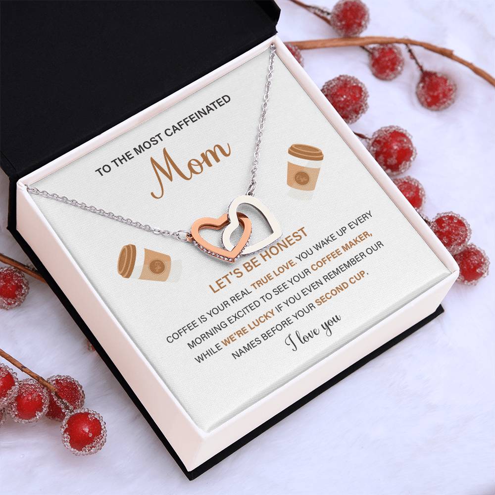 To The Most Caffeinated Mom Caffeinated Mom Necklace Gift Best Mom Ever Necklace Bond With Mom Necklace Spiritual Bond With Mom Necklace Forever Loved Mom Necklace Eternal Bond With Mom Necklace Thoughtful Gift For Mom Unique Gift For Mother-child Bond