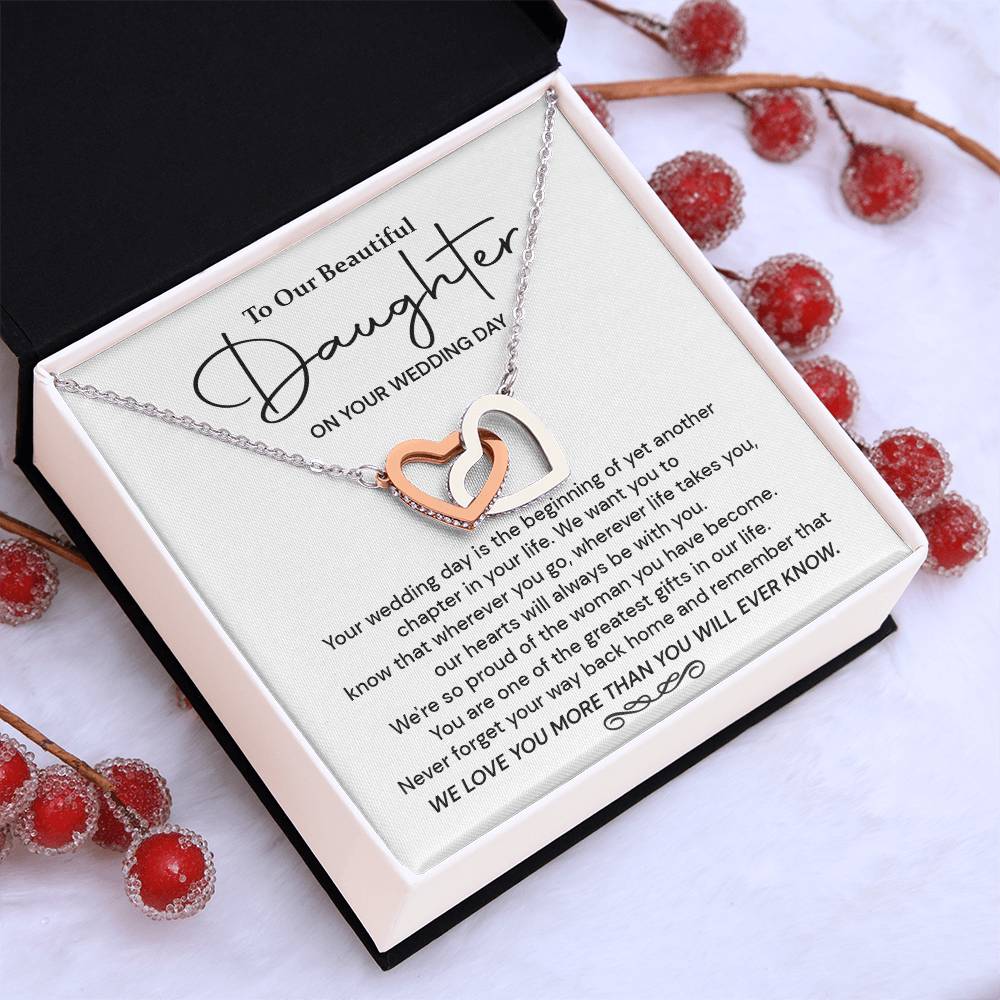 To Our Beautiful Daughter On Your Wedding Day Daughter Wedding Day Gift Wedding Necklace For Daughter Sentimental Wedding Gift For Daughter Meaningful Wedding Gift From Parents Celebrating Daughter On Wedding Day Emotional Gift For Daughter From Parents