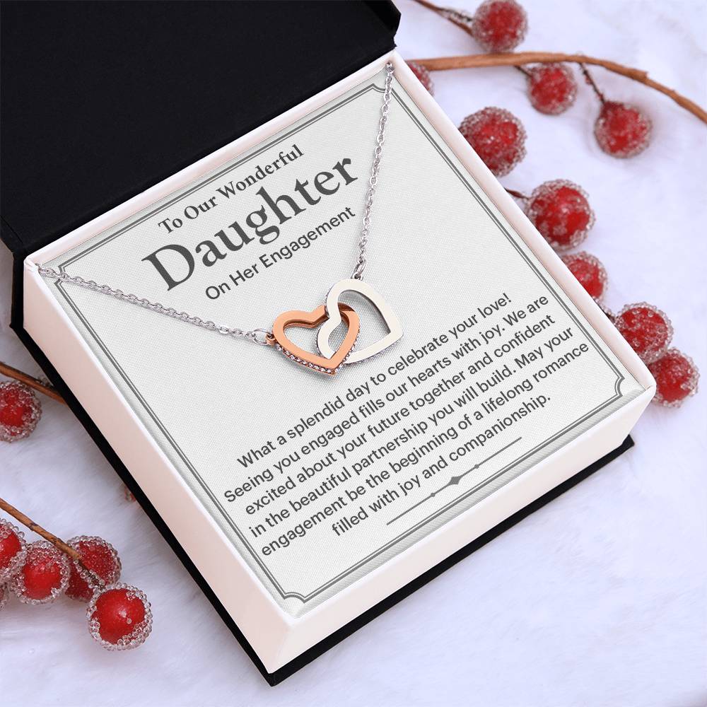 To Our Wonderful Daughter Daughter Engagement Necklace Engagement Gift For Daughter Sentimental Gift For Daughter’s Engagement Jewelry Gift For Daughter’s Engagement Wedding Journey Gift For Daughter Jewelry Gift For Daughter Special Engagement Gift