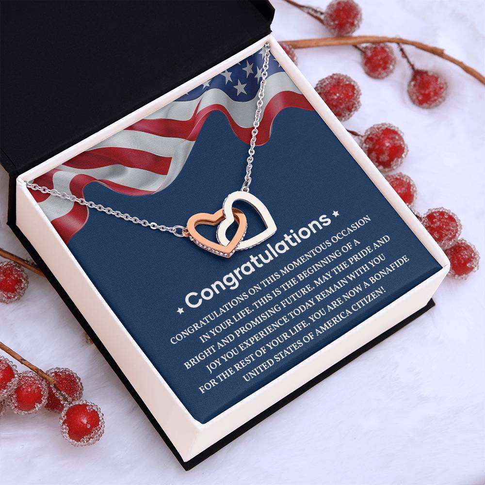 Congratulations Necklace For New U.s. Citizen Necklace For U.s. Citizen Amelia Gift For New American Patriot Proud New Citizen Jewelry Necklace For Becoming A U.s. Citizen U.s. Patriot Achievement Necklace Necklace For Achieving U.s. Citizenship