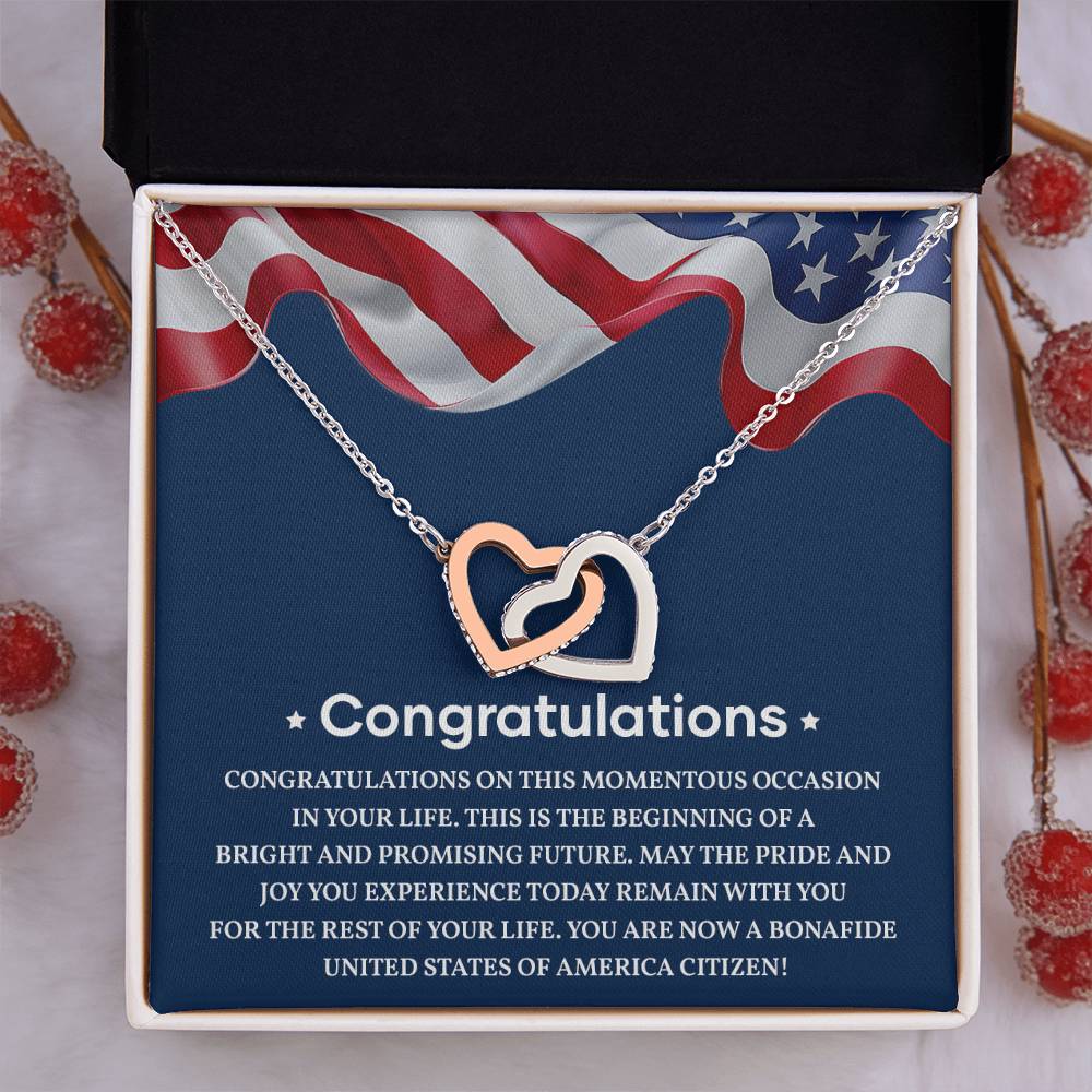 Congratulations Necklace For New U.s. Citizen Necklace For U.s. Citizen Amelia Gift For New American Patriot Proud New Citizen Jewelry Necklace For Becoming A U.s. Citizen U.s. Patriot Achievement Necklace Necklace For Achieving U.s. Citizenship