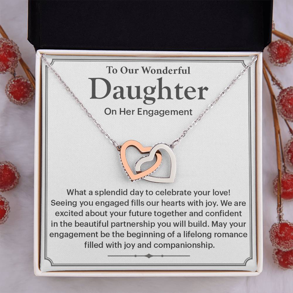 To Our Wonderful Daughter Daughter Engagement Necklace Engagement Gift For Daughter Sentimental Gift For Daughter’s Engagement Jewelry Gift For Daughter’s Engagement Wedding Journey Gift For Daughter Jewelry Gift For Daughter Special Engagement Gift