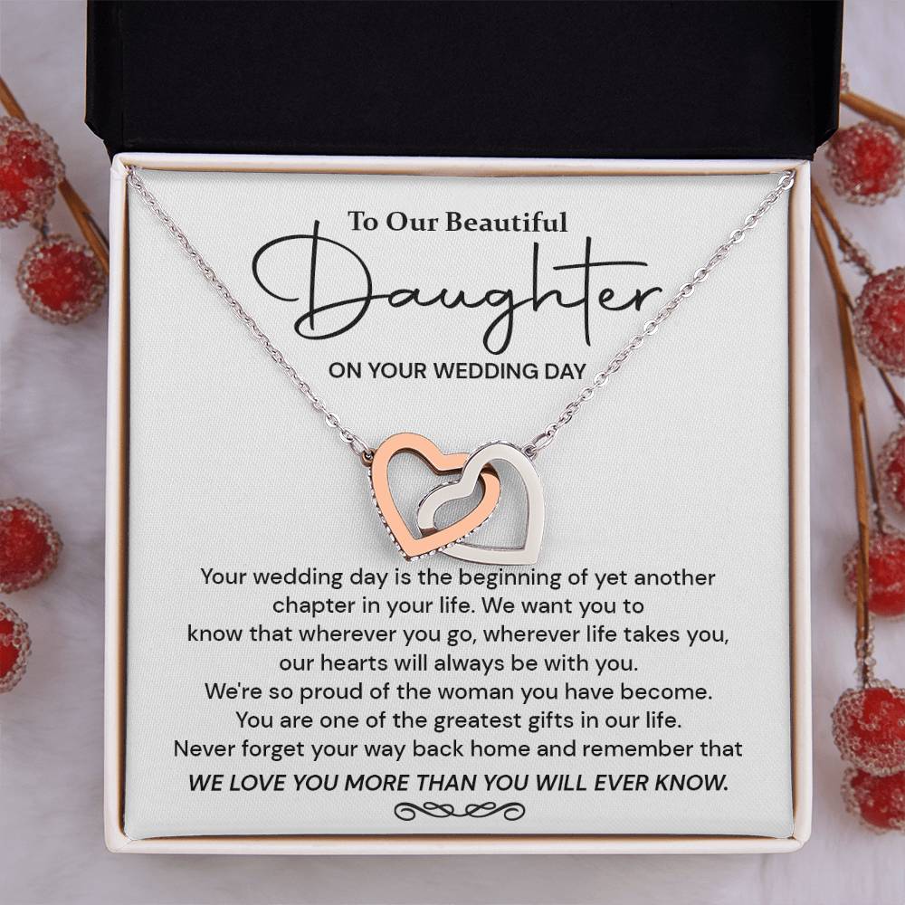 To Our Beautiful Daughter On Your Wedding Day Daughter Wedding Day Gift Wedding Necklace For Daughter Sentimental Wedding Gift For Daughter Meaningful Wedding Gift From Parents Celebrating Daughter On Wedding Day Emotional Gift For Daughter From Parents