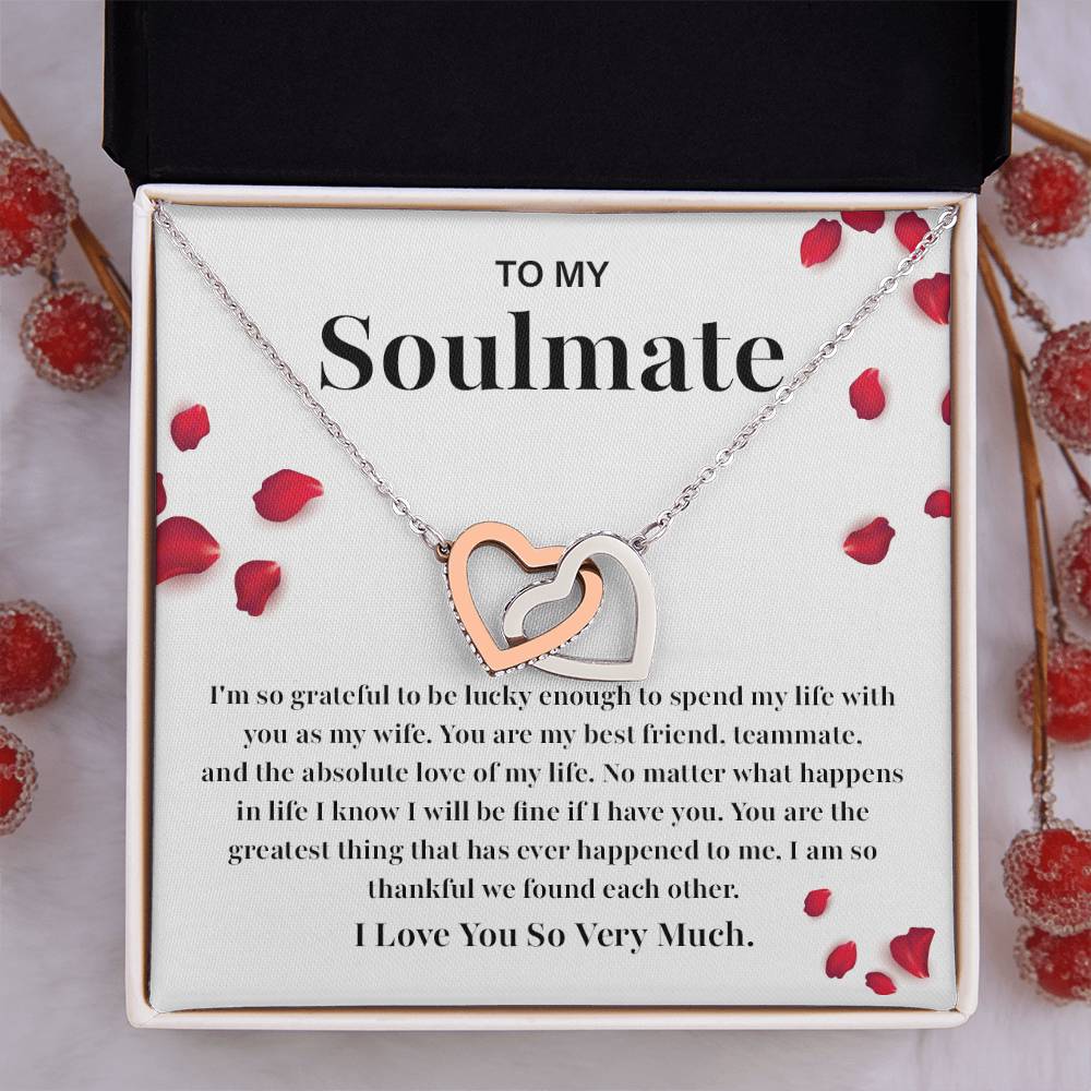 Soulmate Necklace Gift for Wife – Heart Pendant Box