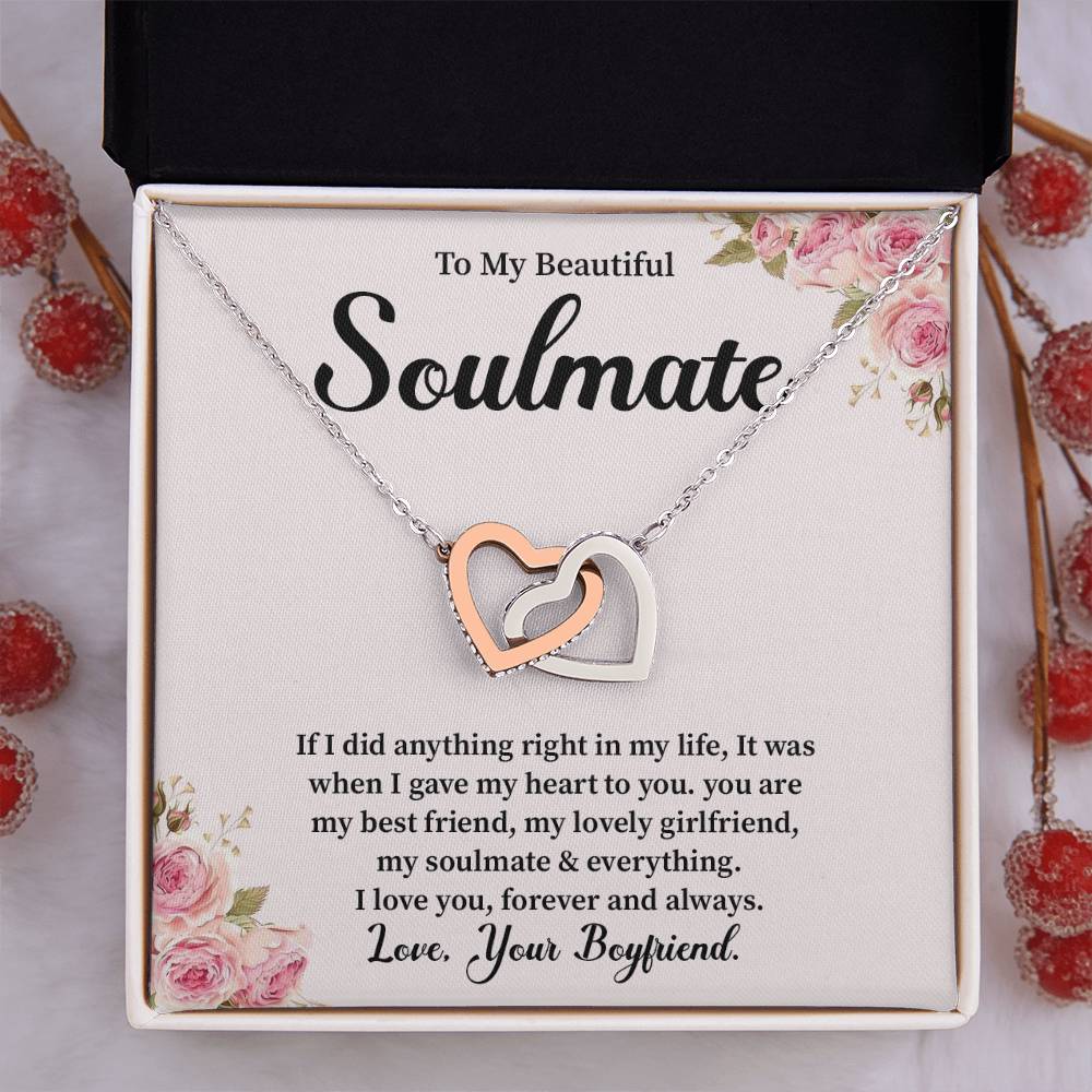 Boyfriend to Girlfriend Soulmate Necklace Gift Box