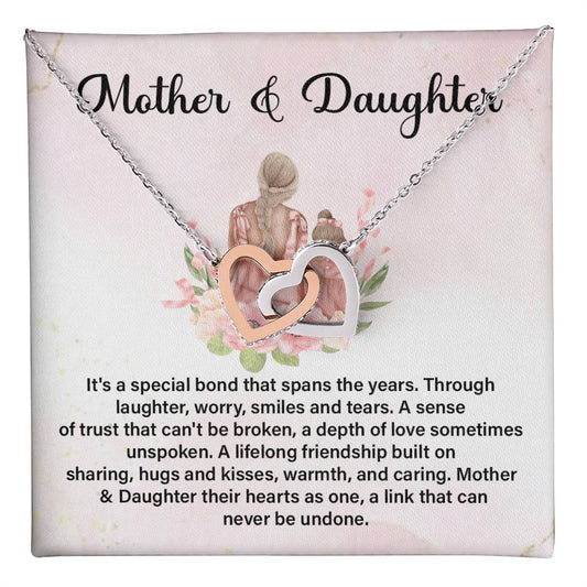 Mother Daughter Necklace with Meaningful Message