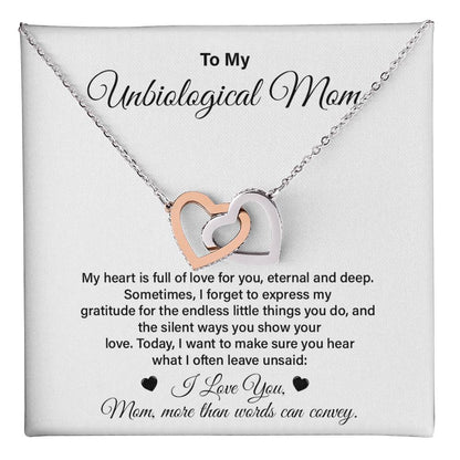 Unbiological Mom Necklace Gift from Daughter or Son