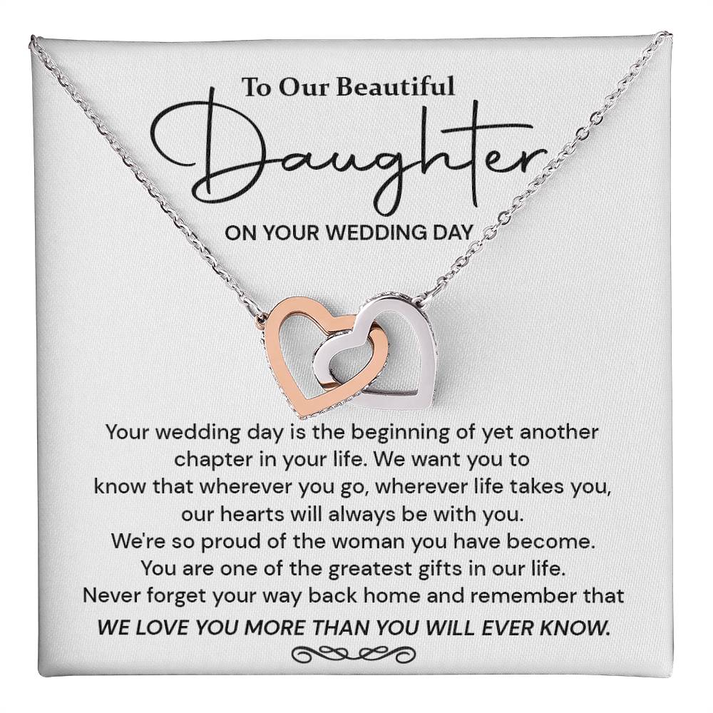 To Our Beautiful Daughter On Your Wedding Day Daughter Wedding Day Gift Wedding Necklace For Daughter Sentimental Wedding Gift For Daughter Meaningful Wedding Gift From Parents Celebrating Daughter On Wedding Day Emotional Gift For Daughter From Parents