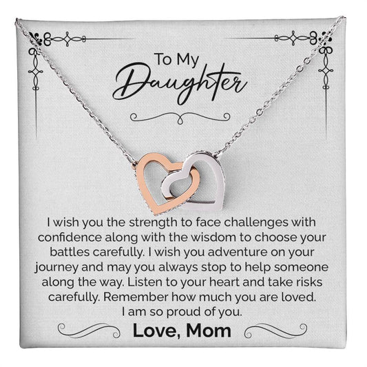 To My Daughter Necklace Gift – Mom's Heartfelt Message