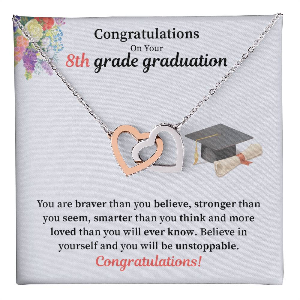 8th Grade Graduation Necklace Gift for Daughter or Granddaughter