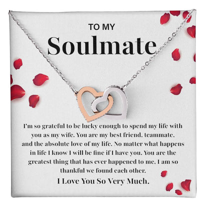 Soulmate Necklace Gift for Wife – Heart Pendant Box