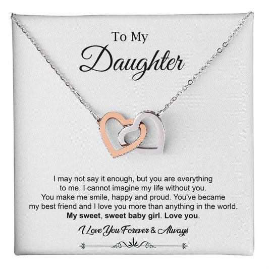 Daughter Gift from Mom – Interlocking Hearts Necklace