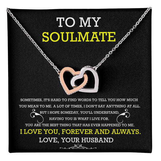 Soulmate Necklace Gift from Husband with Card