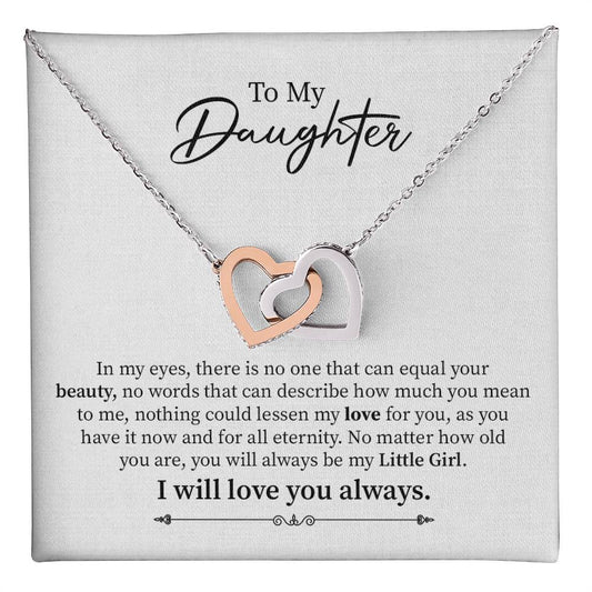 Daughter Necklace from Parents with Loving Message Card