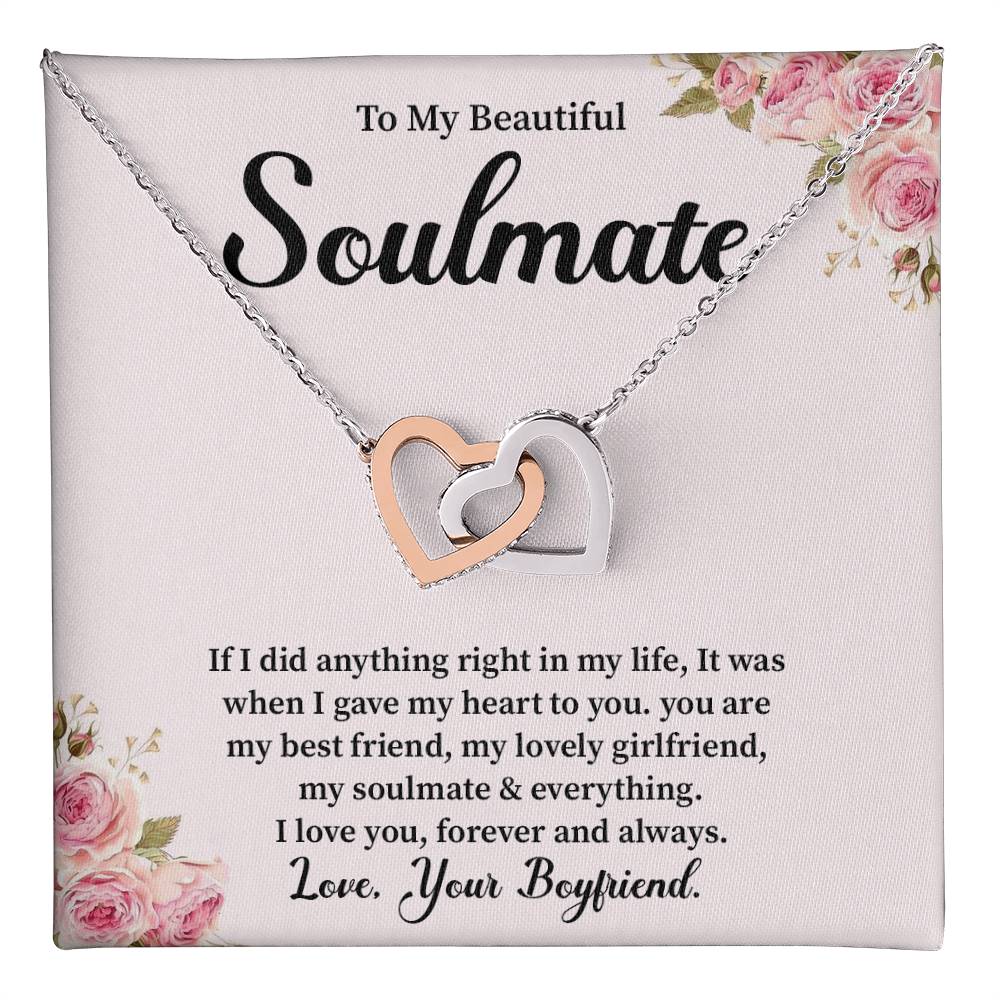 Boyfriend to Girlfriend Soulmate Necklace Gift Box