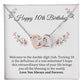 10th Birthday Necklace Gift For Girls With Message Card