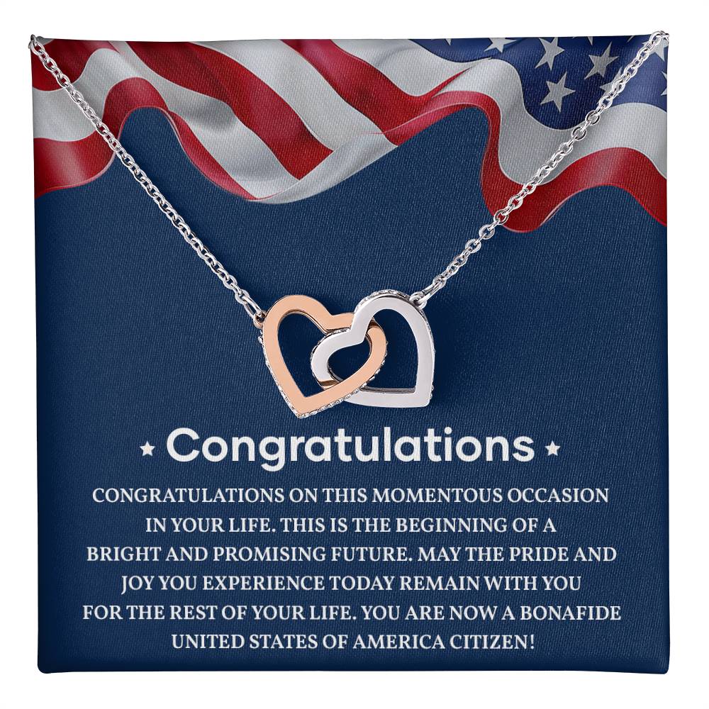 Congratulations Necklace For New U.s. Citizen Necklace For U.s. Citizen Amelia Gift For New American Patriot Proud New Citizen Jewelry Necklace For Becoming A U.s. Citizen U.s. Patriot Achievement Necklace Necklace For Achieving U.s. Citizenship