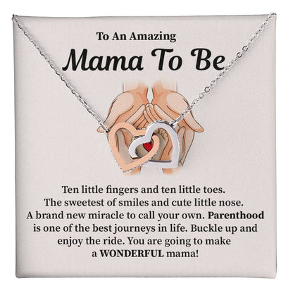 Mama to Be Necklace Gift – Baby Shower Message Card