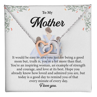 Inspirational Mom Necklace Gift with Message Card Box