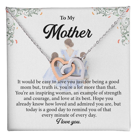 Inspirational Mom Necklace Gift with Message Card Box
