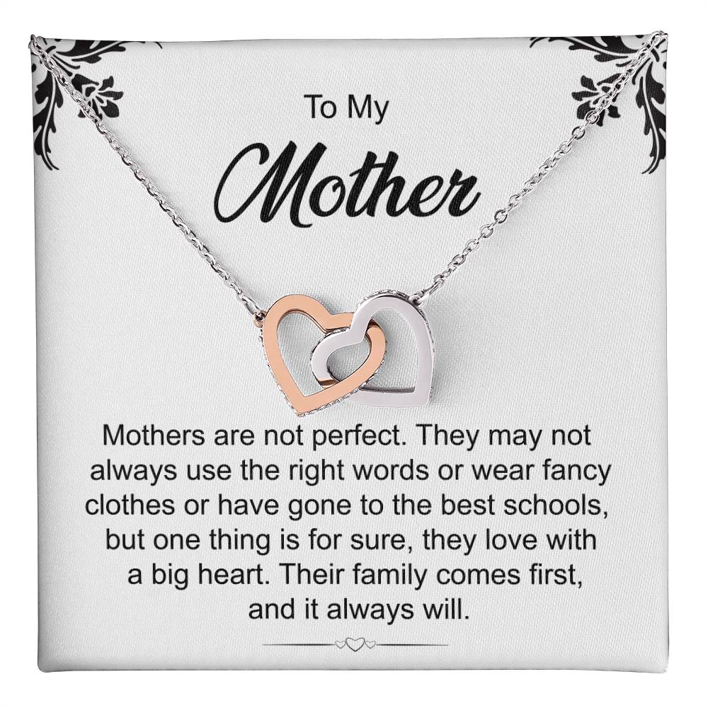 Heart Necklace Gift for Mom with Message Card