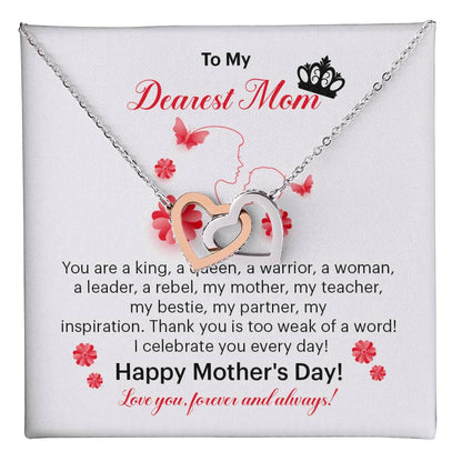 Dearest Mom Necklace Gift – Mother’s Day Message Card
